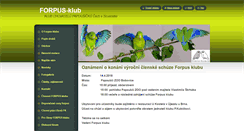 Desktop Screenshot of forpus-klub.cz