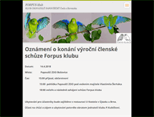 Tablet Screenshot of forpus-klub.cz